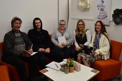 Lauren Morrell and her students at Hartlepool College of Further Education